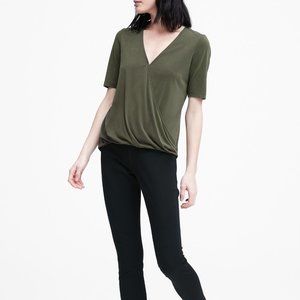 Black Wrap-front Top